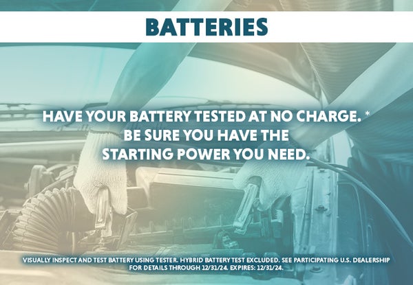 Have Your Battery Tested At No Charge